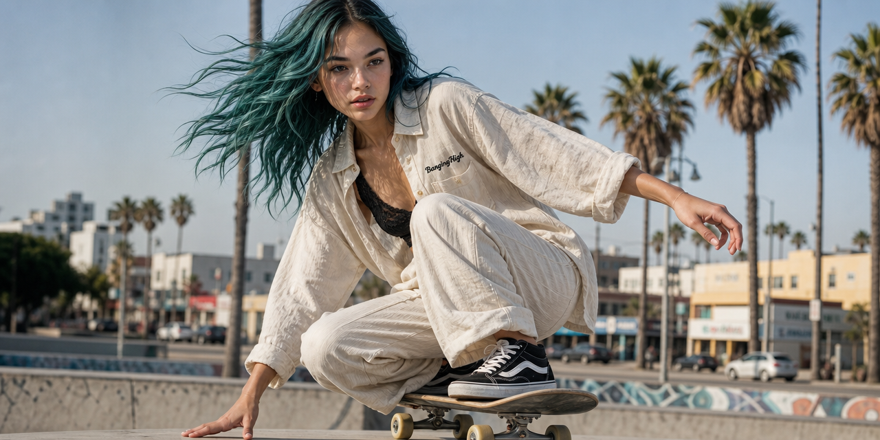 Heat Don't Stop — Skating LA in Linen That Actually Moves